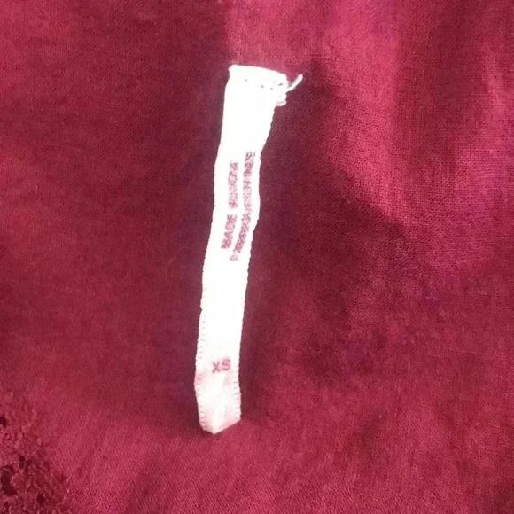 Free People Burgundy Lace Blouse - Picture 5 of 5